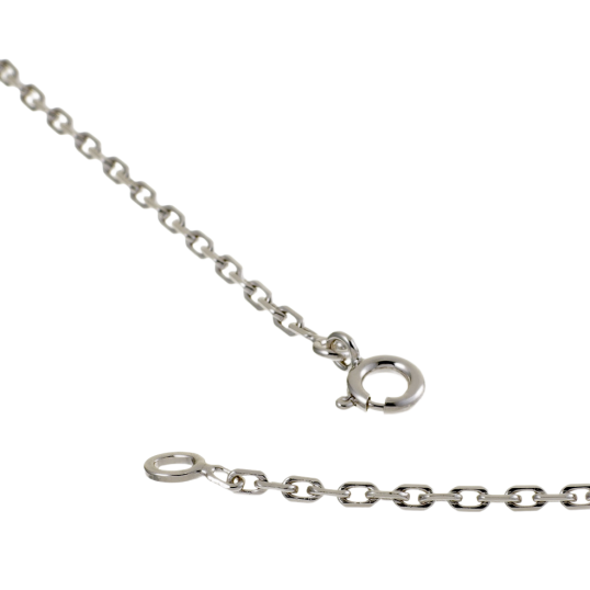 Chaîne en argent rhodié maille forçat