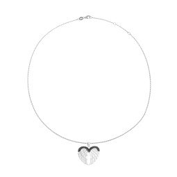 Collier en argent rhodié et oxydes de zirconium, ailes