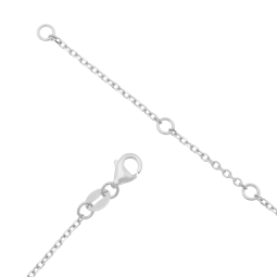 Collier en argent rhodié et oxydes de zirconium, ailes
