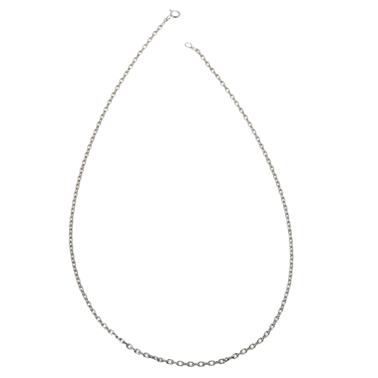 Chaine en argent rhodié maille forçat