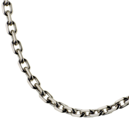 Chaine en argent rhodié maille forçat