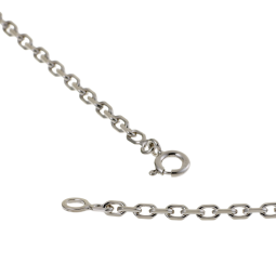 Chaine en argent rhodié maille forçat