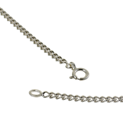 Chaine en argent rhodié maille gourmette