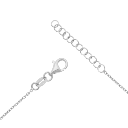 Collier en argent rhodié, coeur
