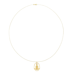 Collier sautoir en acier doré et laque