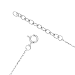 Collier en argent rhodié et rhodié noir, oxydes de zirconium noirs et blancs