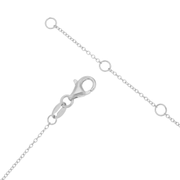 Collier en argent rhodié et oxyde de zirconium, coeur