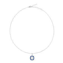 Collier en argent rhodié et oxydes de zirconium