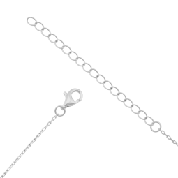Collier en argent rhodié et oxydes de zirconium