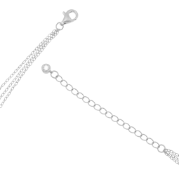 Collier en argent rhodié et oxydes de zirconium