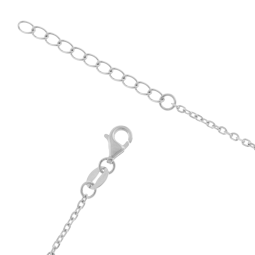 Collier en argent rhodié et oxydes de zirconium