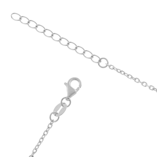 Collier en argent rhodié et oxydes de zirconium