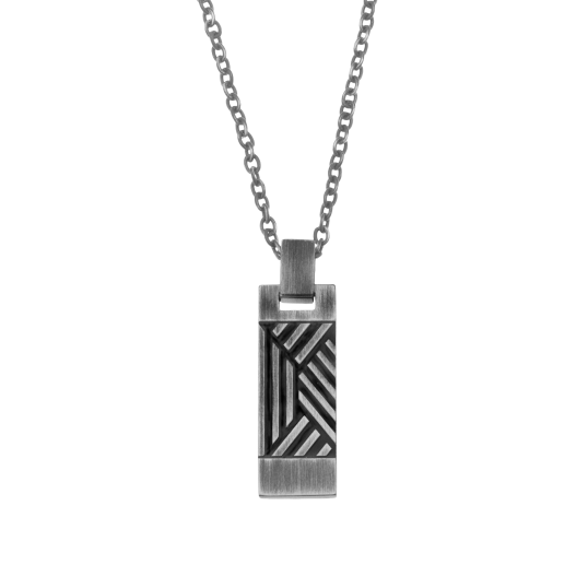 Collier en acier vieilli