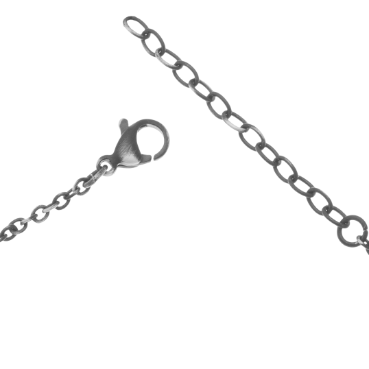 Collier en acier vieilli