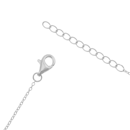 Collier en argent rhodié et oxydes de zirconium, étoiles