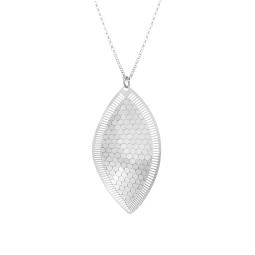 Collier en argent rhodié