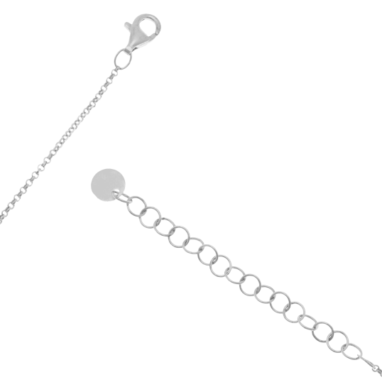 Collier en argent rhodié