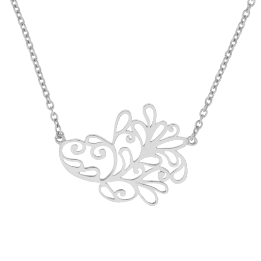 Collier en argent rhodié