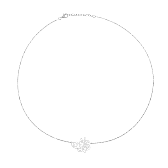 Collier en argent rhodié