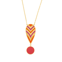 Collier en acier doré et laque