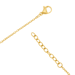 Collier en acier doré et laque
