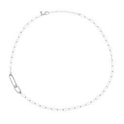 Collier en argent rhodié
