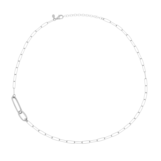 Collier en argent rhodié