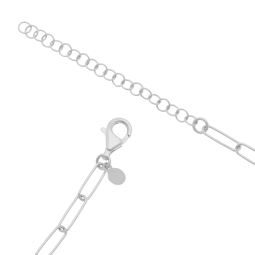 Collier en argent rhodié