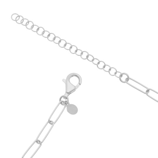Collier en argent rhodié
