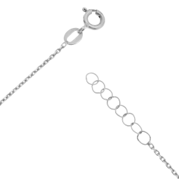 Collier en argent rhodié et laque