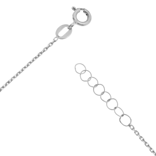 Collier en argent rhodié et laque