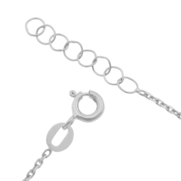 Collier en argent rhodié et laque