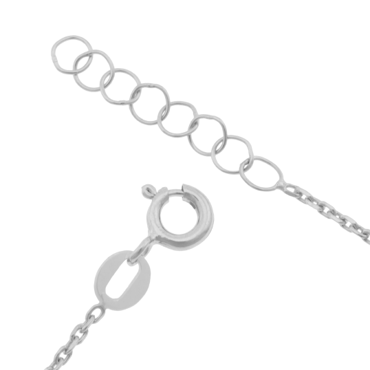 Collier en argent rhodié et laque