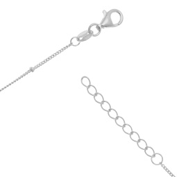 Collier en argent rhodié et oxydes de zirconium, coeurs