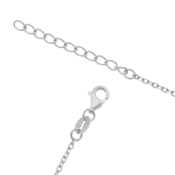 Collier en argent rhodié et oxydes de zirconium