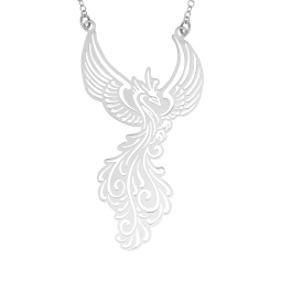 Collier en argent rhodié