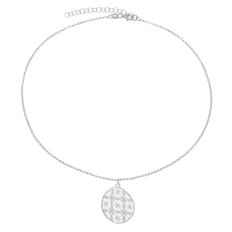 Collier en argent rhodié