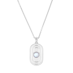 Collier en argent rhodié et nacre