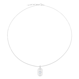 Collier en argent rhodié et nacre