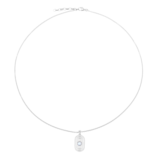 Collier en argent rhodié et nacre