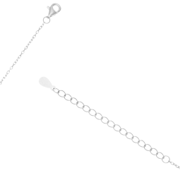 Collier en argent rhodié et oxydes de zirconium