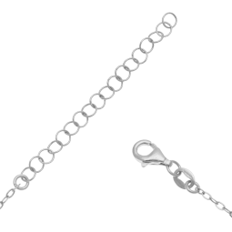 Collier en argent rhodié et oxyde de zirconium