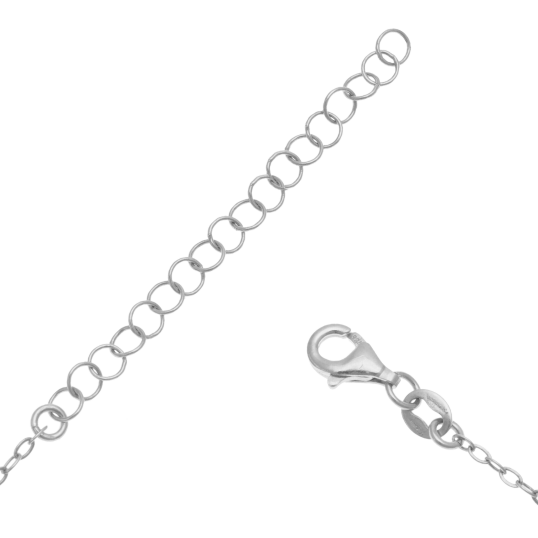 Collier en argent rhodié et oxyde de zirconium