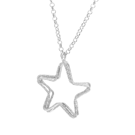 Collier en argent rhodié