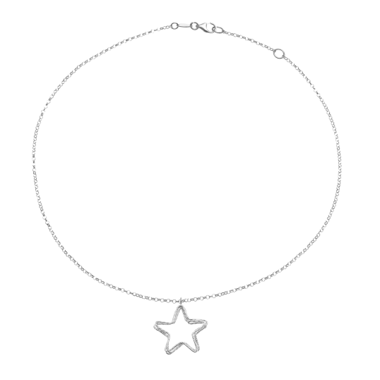 Collier en argent rhodié