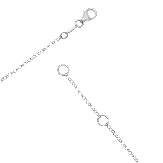 Collier en argent rhodié