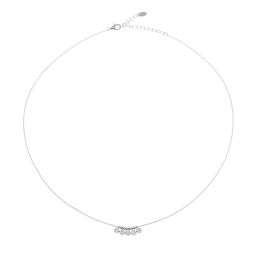 Collier en argent rhodié et oxydes de zirconium