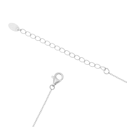 Collier en argent rhodié et oxydes de zirconium