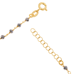 Collier en argent doré et pierres synthétiques