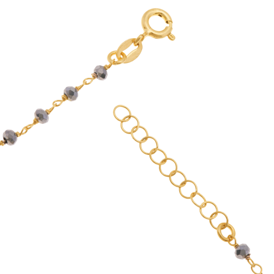 Collier en argent doré et pierres synthétiques